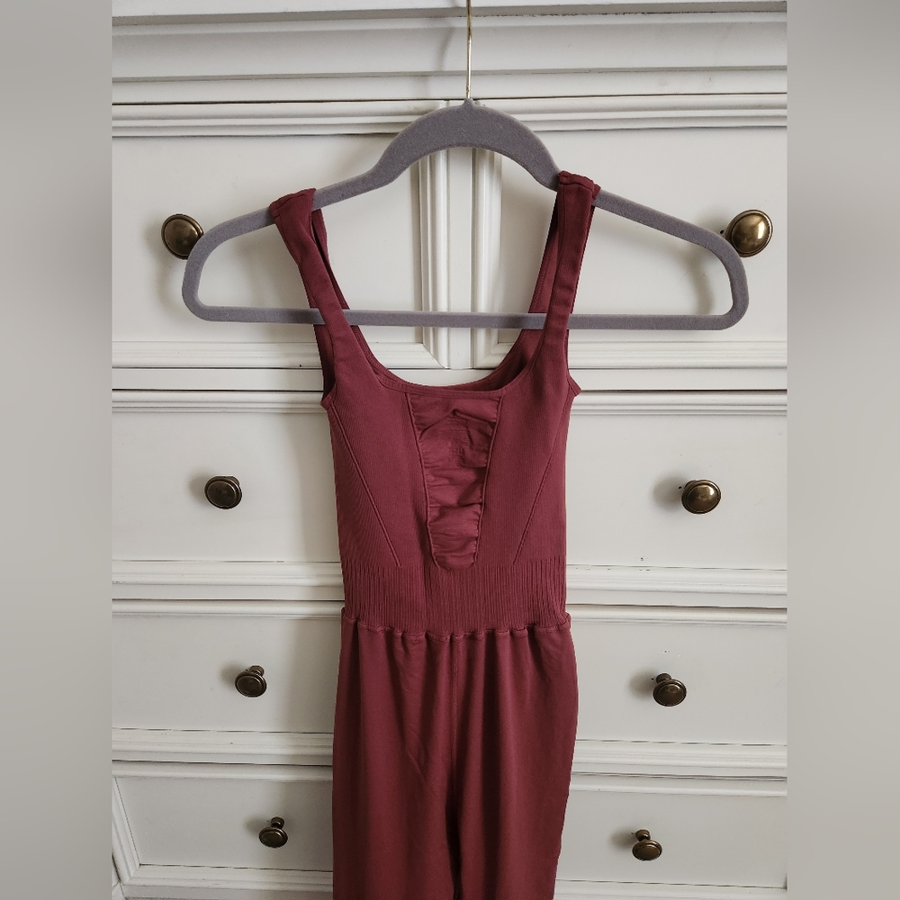 Free People Movement Good Karma Flare Onesie in Henna XS/S - Picture 8 of 8